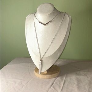 Elegant Silver Layered Necklace